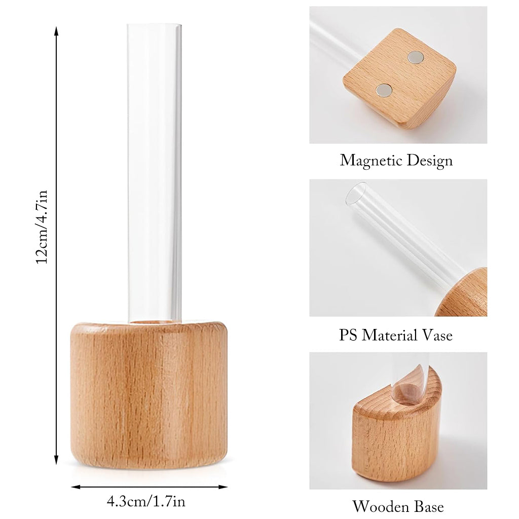 HASTHIP Fridge Magnet Decorative Mini Hydroponics Tube with Magnetic Wooden Holder Fresh Green Hydroponics Fridge Refrigerator Magnet Home Decor HASTHIP Fridge Magnet Decorative Mini Hydroponics Tube with Magnetic Wooden Holder Fresh Green Hydroponics Fridge Refrigerator Magnet Home Decor